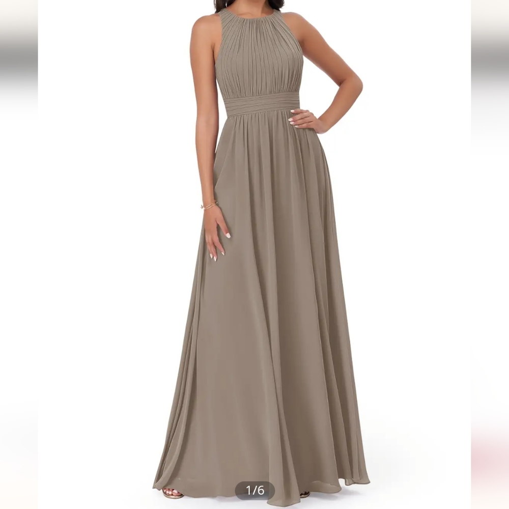 Azazie Taupe Dress